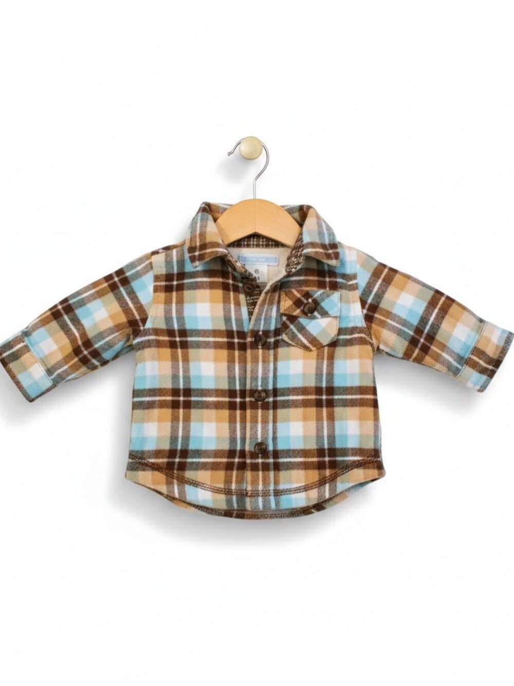Old Navy Plaid Lined Button-Down Shirt 0-3 Months